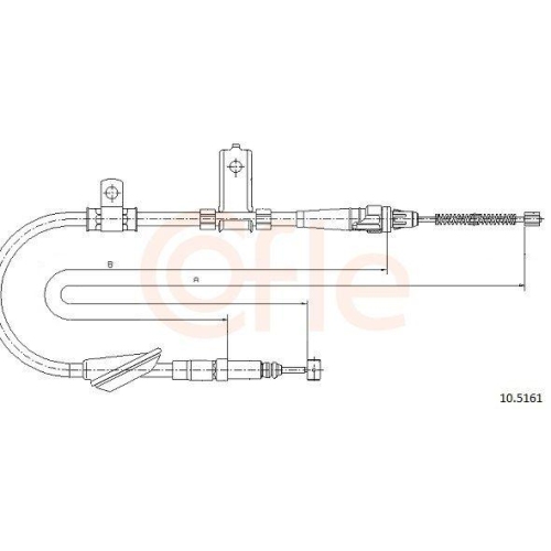 Seilzug Feststellbremse Cofle 10.5161 für Land Rover Hinten Links
