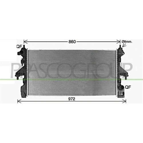 K&uuml;hler Motork&uuml;hlung Prasco CI956R002 Prascoselection f&uuml;r Citro&euml;n Vorne