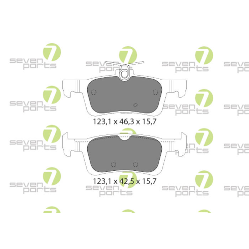 Bremsbelagsatz Scheibenbremse 7 Seven Parts SVP28440 f&uuml;r Citro&euml;n Opel Peugeot