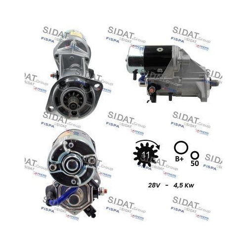 Starter Sidat S24DE0154 f&uuml;r Komatsu