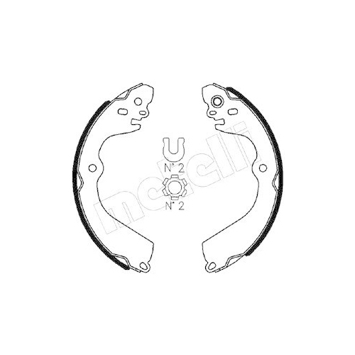Bremsbackensatz Metelli 53-0610 f&uuml;r Nissan Hinterachse