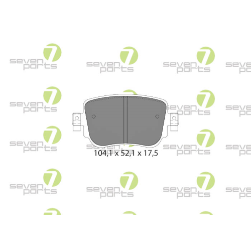 Bremsbelagsatz Scheibenbremse 7 Seven Parts SVP28460 f&uuml;r Audi Seat Skoda Vag VW