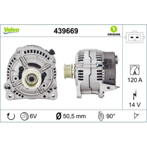 Generator Valeo 439669 Valeo Origins New Oe Technologie für Audi Ford Seat Skoda