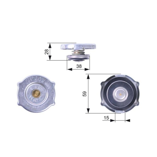 Verschlussdeckel K&uuml;hler Gates RC135 f&uuml;r Chrysler Dodge Plymouth Jeep