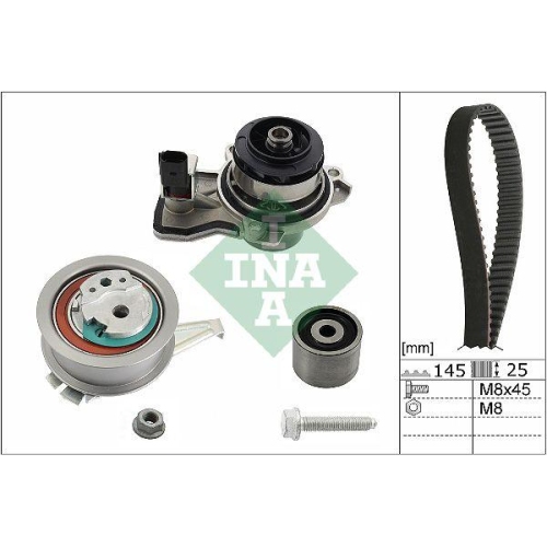 Wasserpumpe + Zahnriemensatz Schaeffler Ina 530 0665 30 f&uuml;r Audi Seat Skoda VW