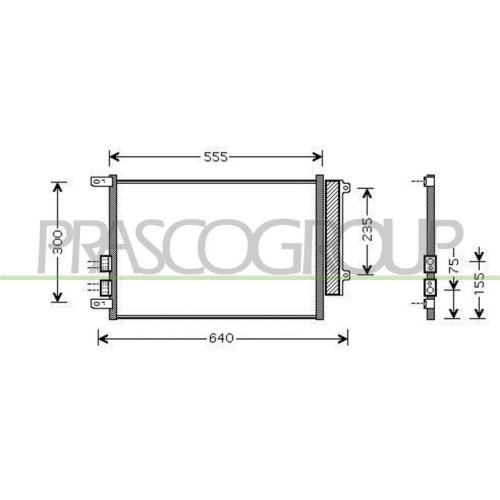 Kondensator Klimaanlage Prasco AA080C003 Aq für Alfa Romeo