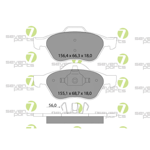Bremsbelagsatz Scheibenbremse 7 Seven Parts SVP21722 für Renault Vorderachse