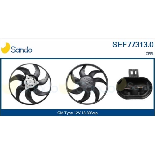 L&uuml;fter Motork&uuml;hlung Sando SEF77313.0 f&uuml;r Opel General Motors