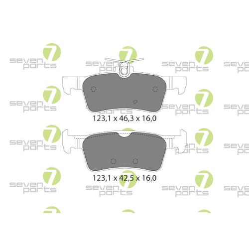 Bremsbelagsatz Scheibenbremse 7 Seven Parts SVP28441 f&uuml;r Citro&euml;n Opel Peugeot