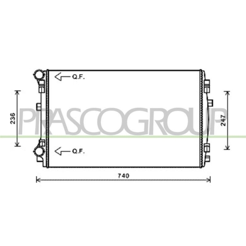 Radiator Engine Cooling Prasco AD324R002 Prascoselection for Audi Seat Skoda VW
