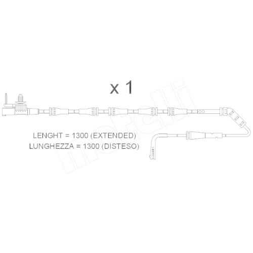 Warnkontakt Bremsbelagverschlei&szlig; Metelli SU.400 f&uuml;r Land Rover Vorderachse