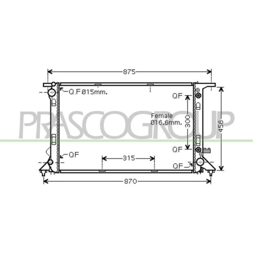K&uuml;hler Motork&uuml;hlung Prasco AD820R005 Prascoselection f&uuml;r Audi