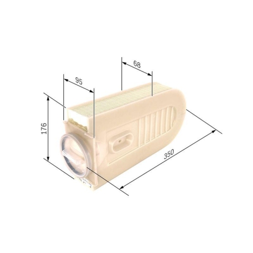 Servicekit 3 Filter Bosch f&uuml;r MERCEDES CLASSE S 250 sxu+6 Liter &Ouml;l 5w30