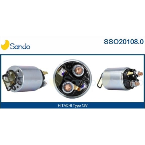 Magnetschalter Starter Sando SSO20108.0 f&uuml;r Nissan Hitachi Yanmar