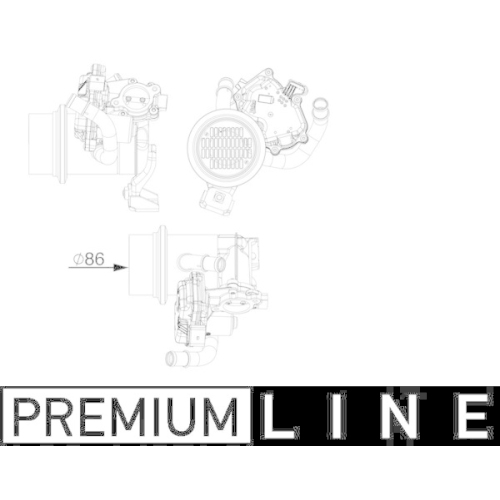 Kühler Abgasrückführung Mahle CE18000P Behr *** Premium Line *** für Audi Seat