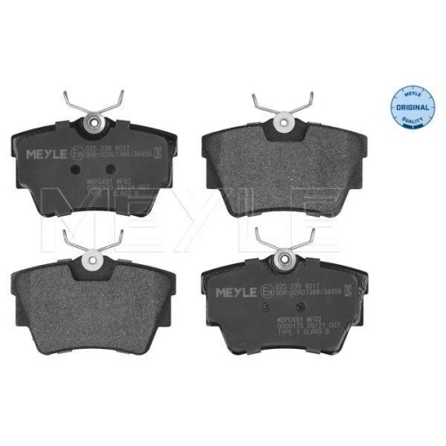 Brake Pad Set Disc Brake Meyle 0252398017 Meyle-original: True To Oe. for Fiat