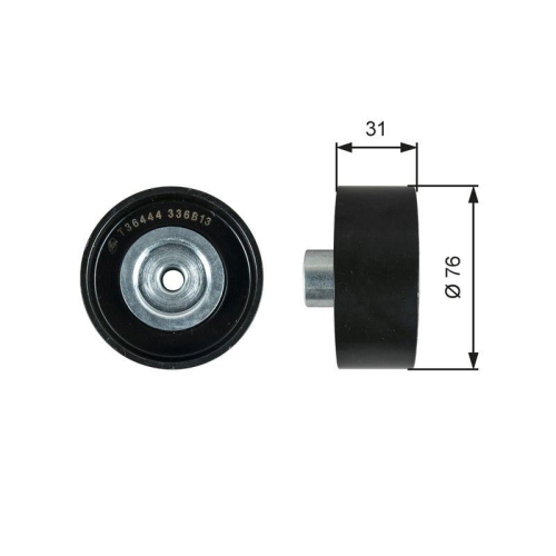 Umlenk /führungsrolle Keilrippenriemen Gates T36444 Drivealign™ für Ford