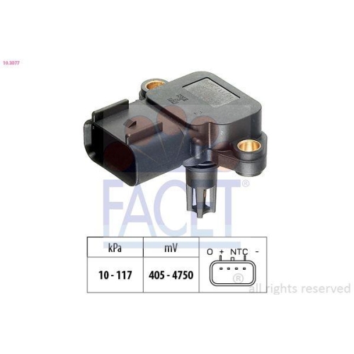 Luftdrucksensor Höhenanpassung Facet 10.3077 Made In Italy - Oe Equivalent für