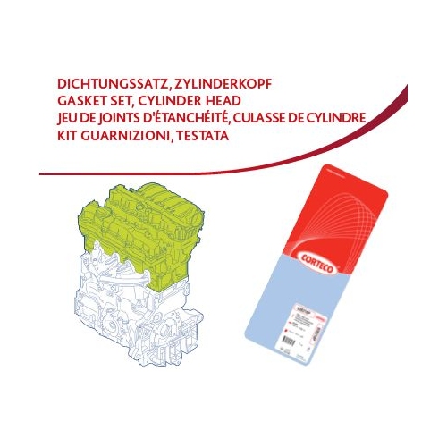 Dichtungssatz Zylinderkopf Corteco 418767P f&uuml;r Fiat