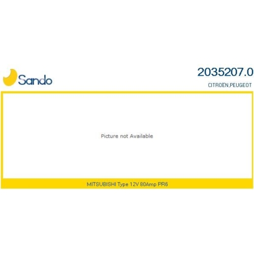 Generator Sando 2035207.0 f&uuml;r Mitsubishi Citro&euml;n/peugeot