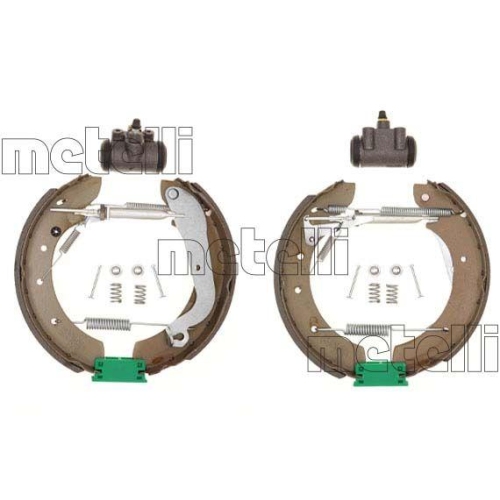 Bremsbackensatz Metelli 51-0065 Vermontierter Kit f&uuml;r Peugeot Hinterachse