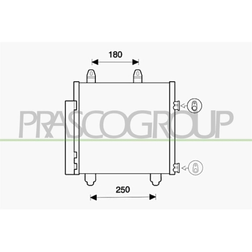 Condenser Air Conditioning Prasco CI206C001 Aq for Citro&euml;n Toyota