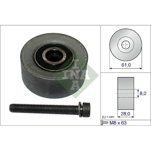 Umlenk /führungsrolle Zahnriemen Schaeffler Ina 532 0472 10 für Fiat Opel