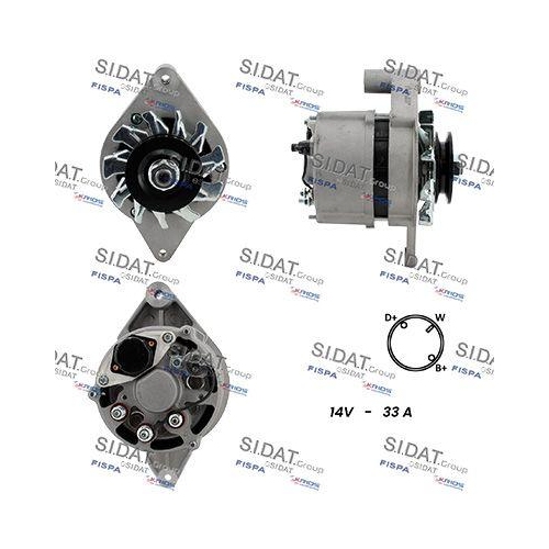 Generator Sidat A12BH0056A2 f&uuml;r Mercedes Benz Mercedes Benz Claas John Deere