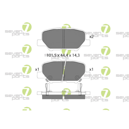 Bremsbelagsatz Scheibenbremse 7 Seven Parts SVP28620 für Citroën Mazda Opel