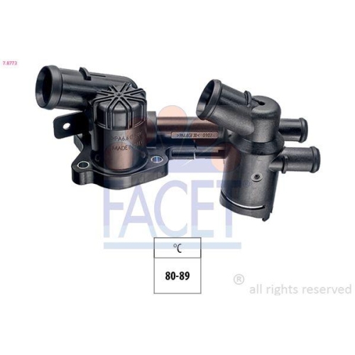 Thermostat K&uuml;hlmittel Facet 7.8773 Made In Italy - Oe Equivalent f&uuml;r Audi Seat