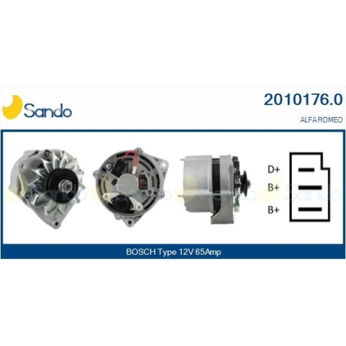 Generator Sando 2010176.0 f&uuml;r Alfa Romeo Fiat