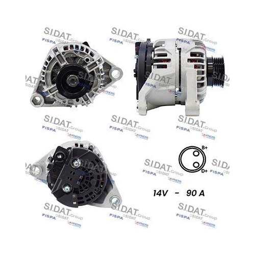 Generator Sidat A12BH0080A2 für Alfa Romeo Fiat Lancia