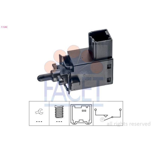 Switch Clutch Control (cruise Control) Facet 7.1242 for Opel Vauxhall Chevrolet