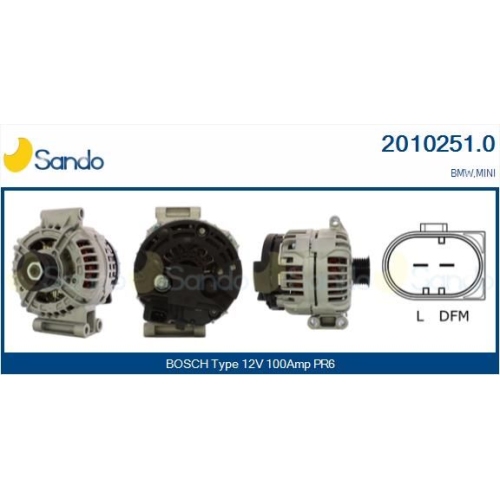 Generator Sando 2010251.0 f&uuml;r Bmw Mini
