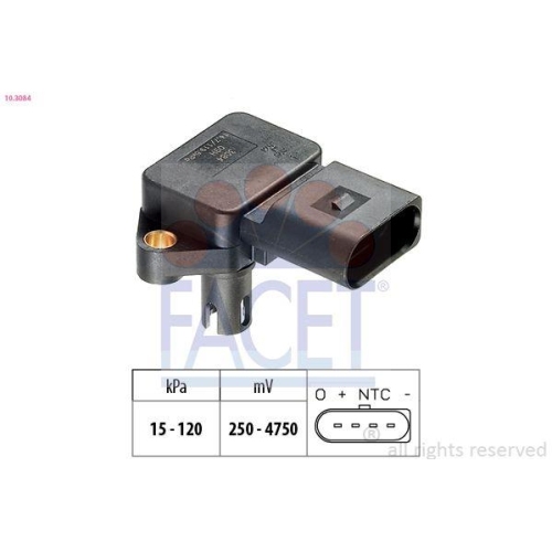 Luftdrucksensor H&ouml;henanpassung Facet 10.3084 Made In Italy - Oe Equivalent f&uuml;r