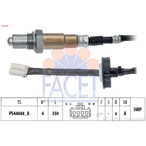 Lambdasonde Facet 10.8340 Made In Italy - Oe Equivalent f&uuml;r Mitsubishi Smart
