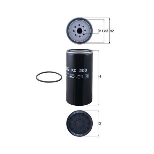 Fuel Filter Mahle KC 200 for Iveco Mercedes Benz Mercedes Benz Mercedes Benz