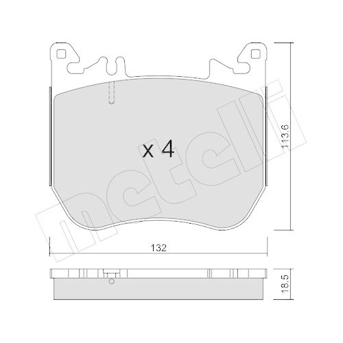 Bremsbelagsatz Scheibenbremse Metelli 22-1312-0 f&uuml;r Mercedes Benz Mercedes Benz