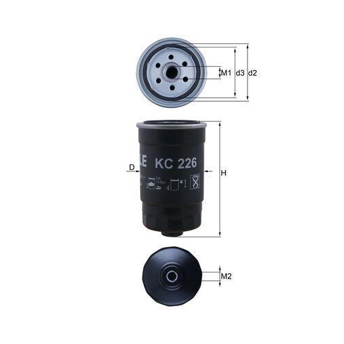 Kraftstofffilter Mahle KC 226 f&uuml;r Hyundai Kia