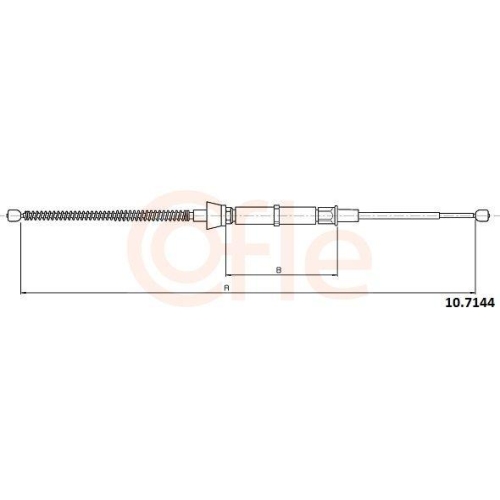 Seilzug Feststellbremse Cofle 10.7144 f&uuml;r Seat Skoda VW Hinten Links