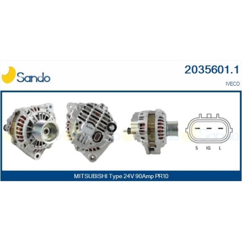 Generator Sando 2035601.1 f&uuml;r Iveco Mitsubishi