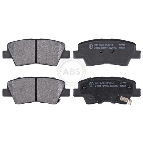 Bremsbelagsatz Scheibenbremse A.b.s. 37777 f&uuml;r Ssangyong Hyundai Kia Geely