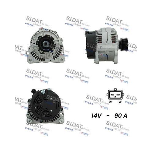 Generator Sidat A12BH0184A2 f&uuml;r Audi Ford Seat Skoda VW Vag