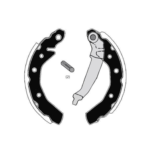 Bremsbackensatz Raicam RA27490 f&uuml;r Daewoo Hinterachse