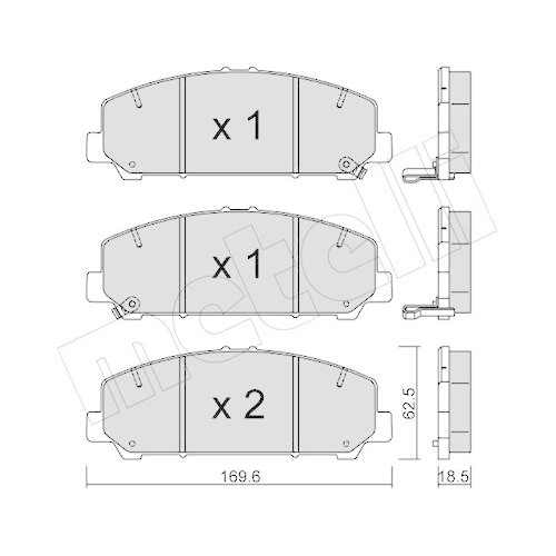 Bremsbelagsatz Scheibenbremse Metelli 22-1046-0 f&uuml;r Infiniti