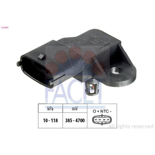 Air Pressure Sensor Altitude Adaption Facet 10.3091 for Alfa Romeo Fiat Ford DR