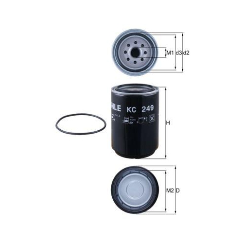 Fuel Filter Mahle KC 249D for Daf Gmc Man Mercedes Benz Mercedes Benz Scania Jcb