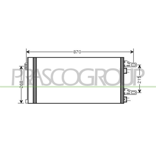 Condenser Air Conditioning Prasco CI954C001 Aq for Citro&euml;n Fiat Peugeot Front