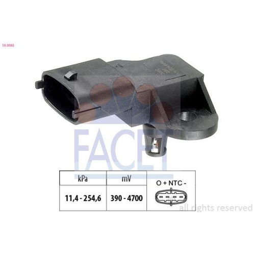 Luftdrucksensor H&ouml;henanpassung Facet 10.3092 Made In Italy - Oe Equivalent f&uuml;r