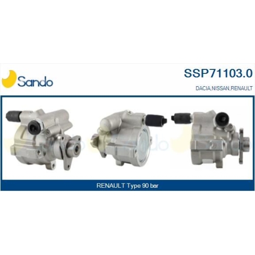 Hydraulikpumpe Lenkung Sando SSP71103.0 f&uuml;r Renault